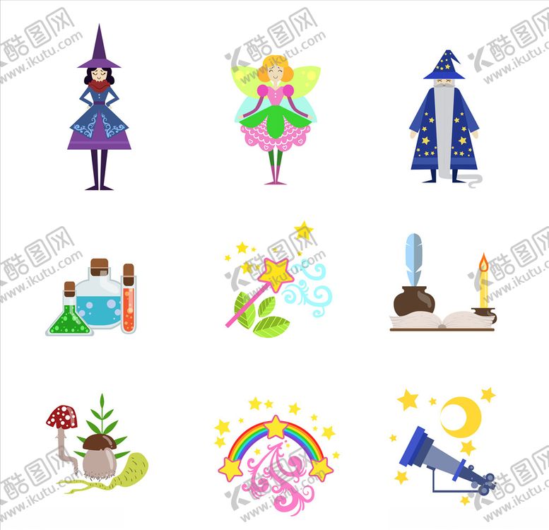 编号：87707610300133111942【酷图网】源文件下载-童话卡通元素