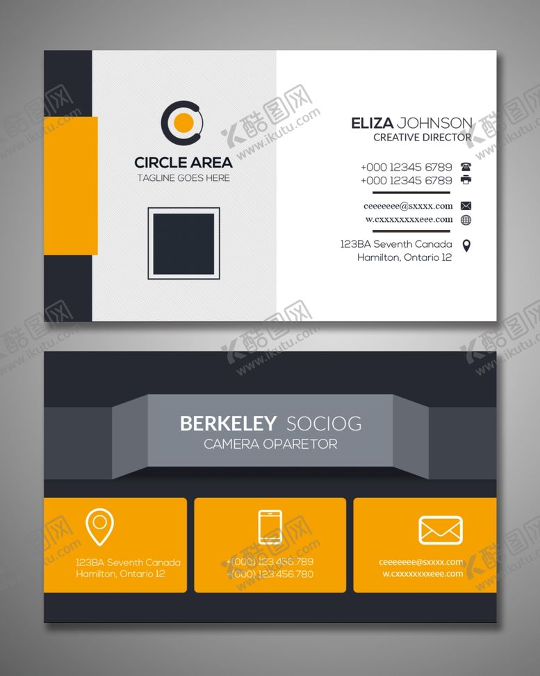 编号：99229310111236404984【酷图网】源文件下载-商务简约名片