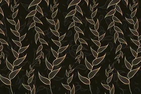 线描植物背景设计素材底纹花卉叶子