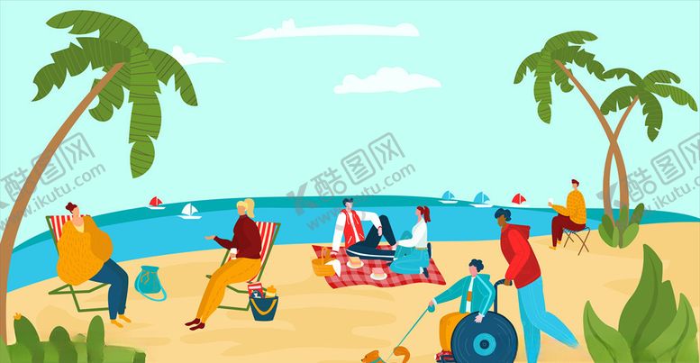 编号：94506010070337446223【酷图网】源文件下载-夏日海滩