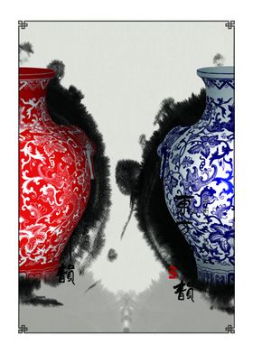 新中式底纹海报背景