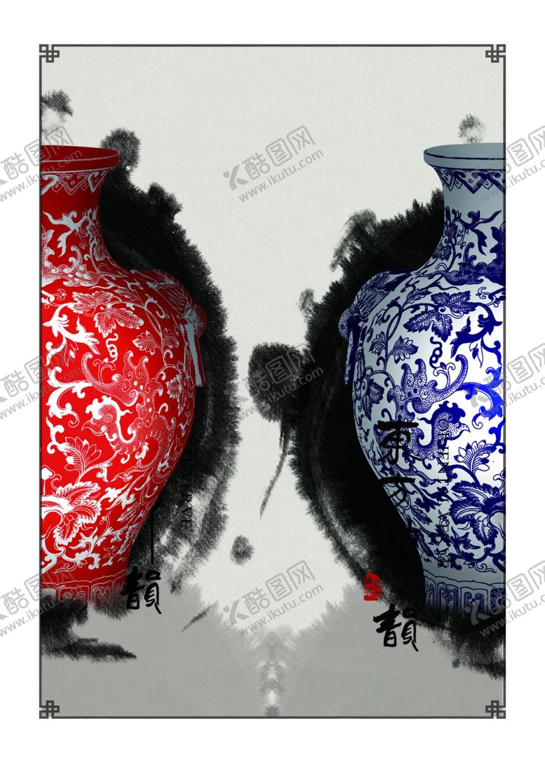 编号：98797409240830458362【酷图网】源文件下载-新中式底纹海报背景