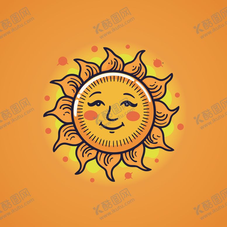 编号：96624202042335072244【酷图网】源文件下载-可爱太阳卡通绘画儿童插画