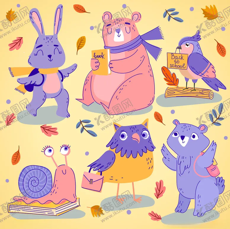 编号：37689212231147223384【酷图网】源文件下载-秋日动物欢聚时刻