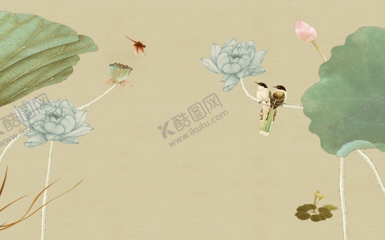编号：16651807131139414059【酷图网】源文件下载-荷花背景墙