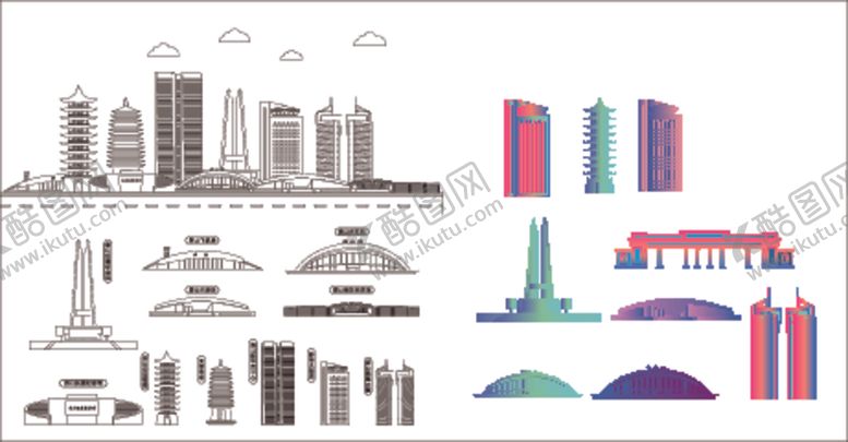 编号：29456912181810472924【酷图网】源文件下载-唐山地标建筑