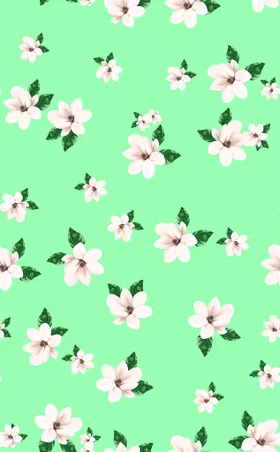 小碎花叶子数码印乱