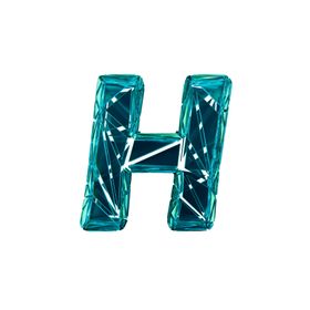 3D破碎数字H