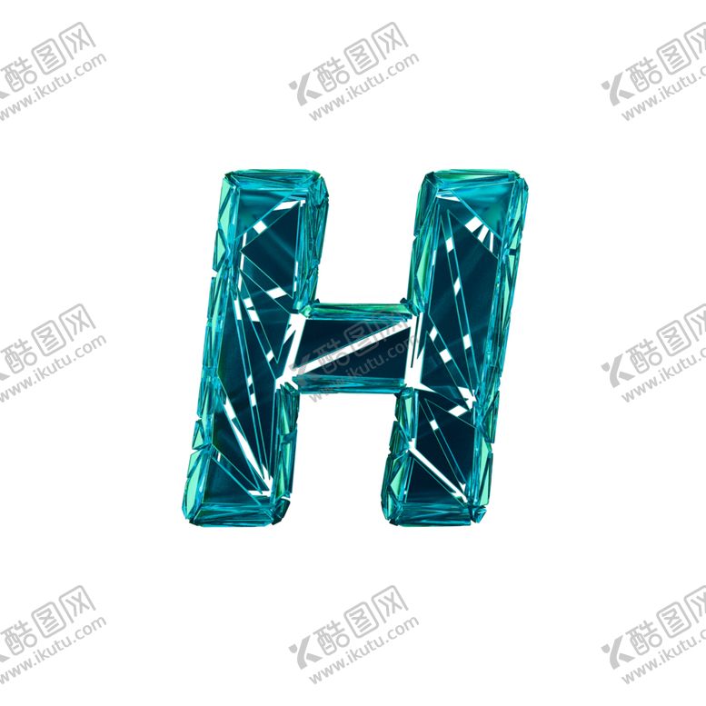 编号：95513006171540352142【酷图网】源文件下载-3D破碎数字H