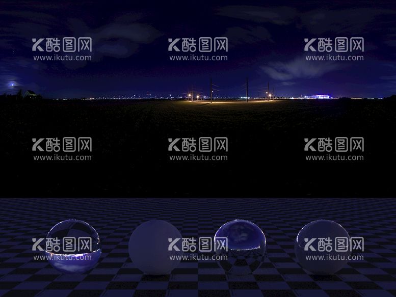 编号：92179712220215176953【酷图网】源文件下载-C4D城市夜景贴图HDR贴图