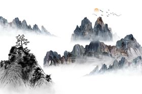 水墨山水画