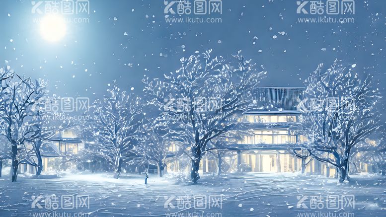 编号：43397310142047148906【酷图网】源文件下载-二十四节气之小雪风景