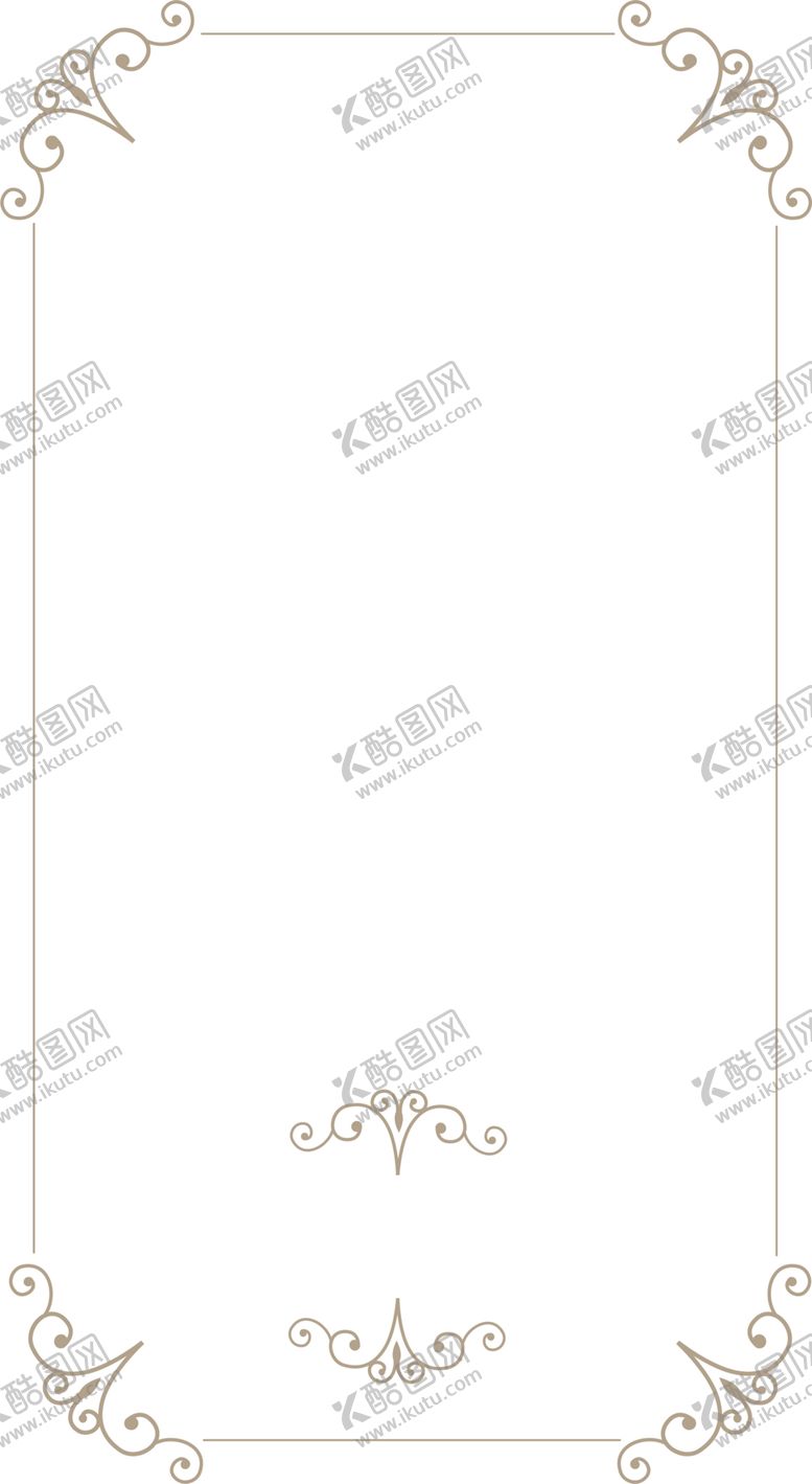 编号：48983802131816547917【酷图网】源文件下载-简约 花纹 边框 素材 png