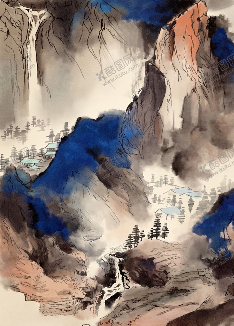 编号：90854606240230473342【酷图网】源文件下载-水墨山水