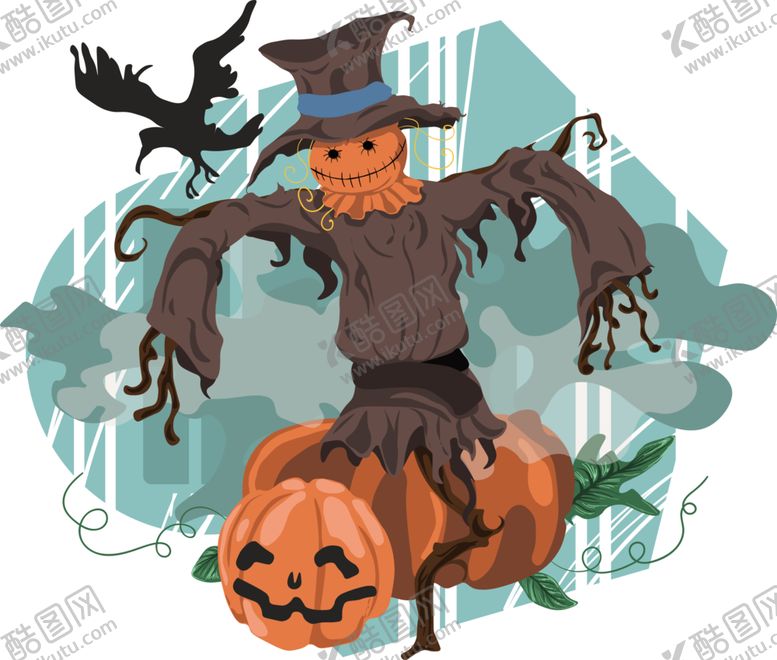 编号：92494909181702358865【酷图网】源文件下载-稻草人万圣节