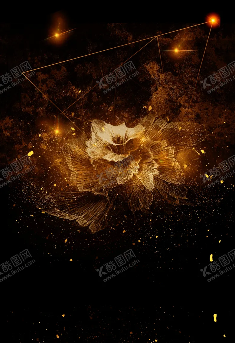 编号：82305806170003165974【酷图网】源文件下载-黑金海报背景