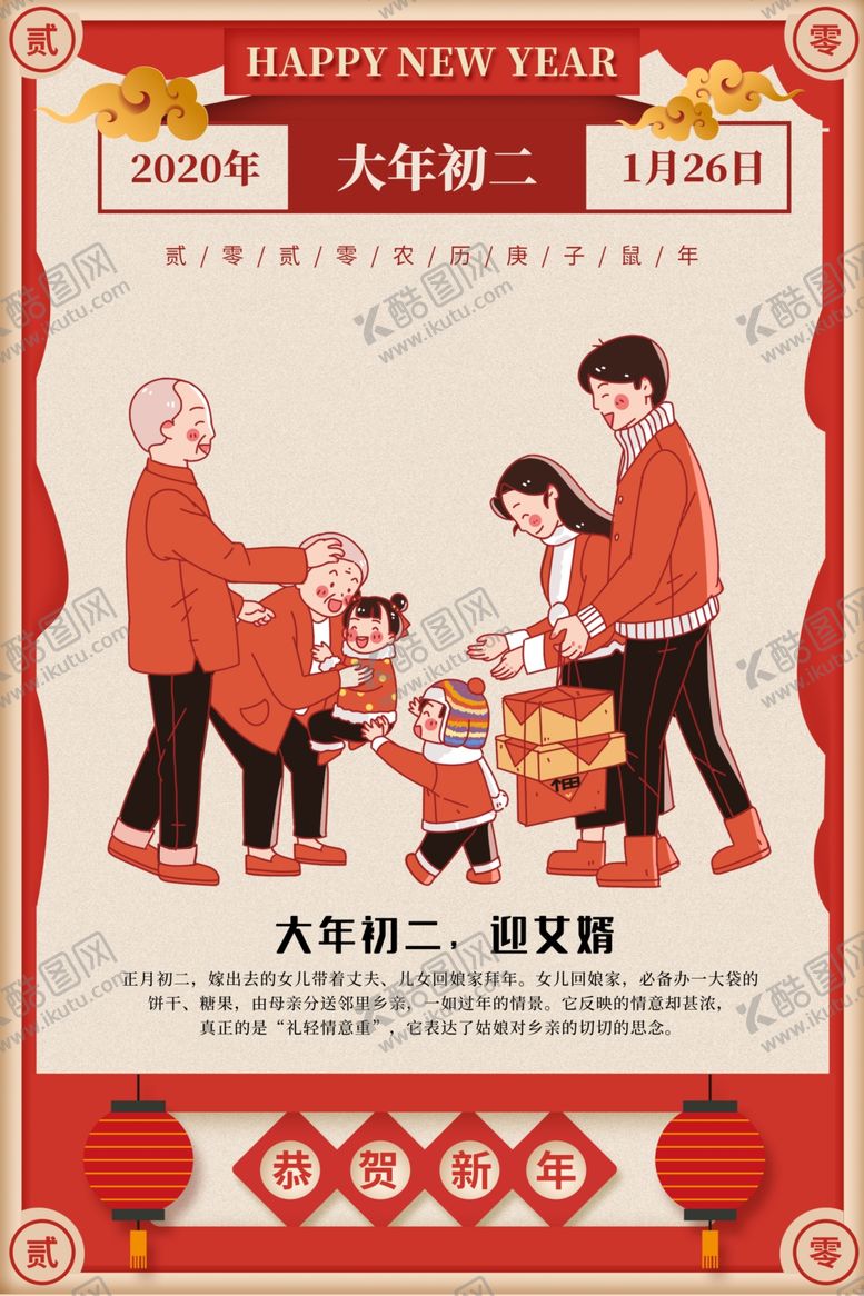 编号：89952310190803292005【酷图网】源文件下载-春节传统节日宣传海报素材