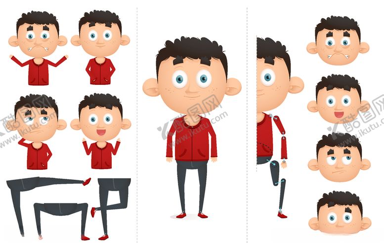 编号：78205810052216592712【酷图网】源文件下载-人物动作拆分