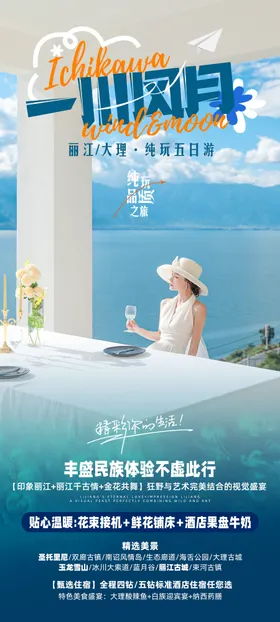 云南旅游海报宣传长图大理