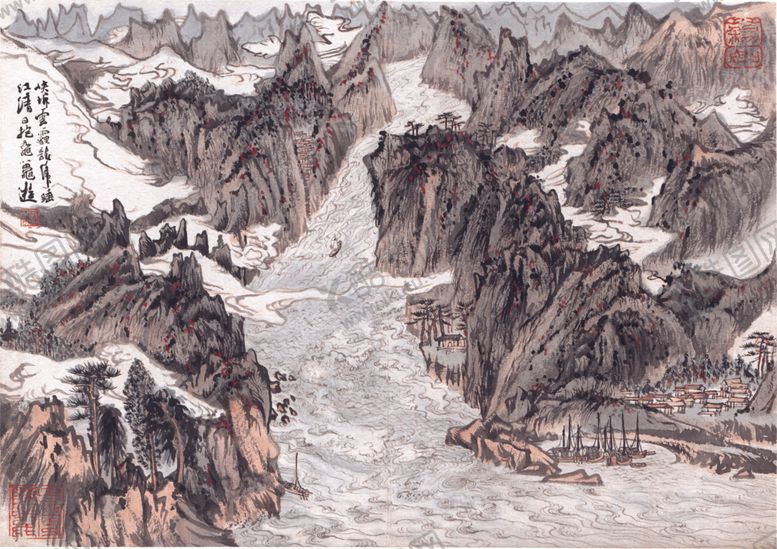 编号：57043709242106062233【酷图网】源文件下载-水墨山水国画风景