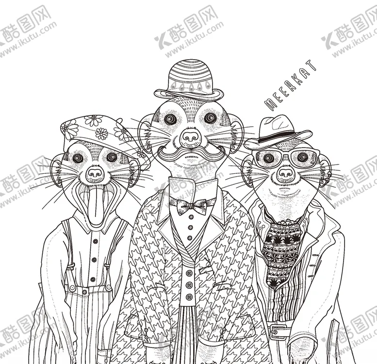 编号：59333006181946037421【酷图网】源文件下载-矢量动物植物线稿