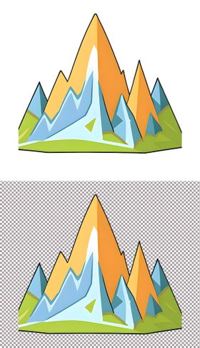 免抠山峰高山群山国风雪山