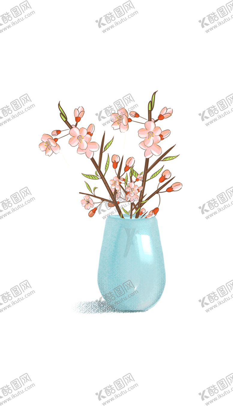 编号：60543709160351394098【酷图网】源文件下载-摆件玻璃瓶插花好心情花瓶卡通手绘