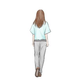 水彩手绘女孩