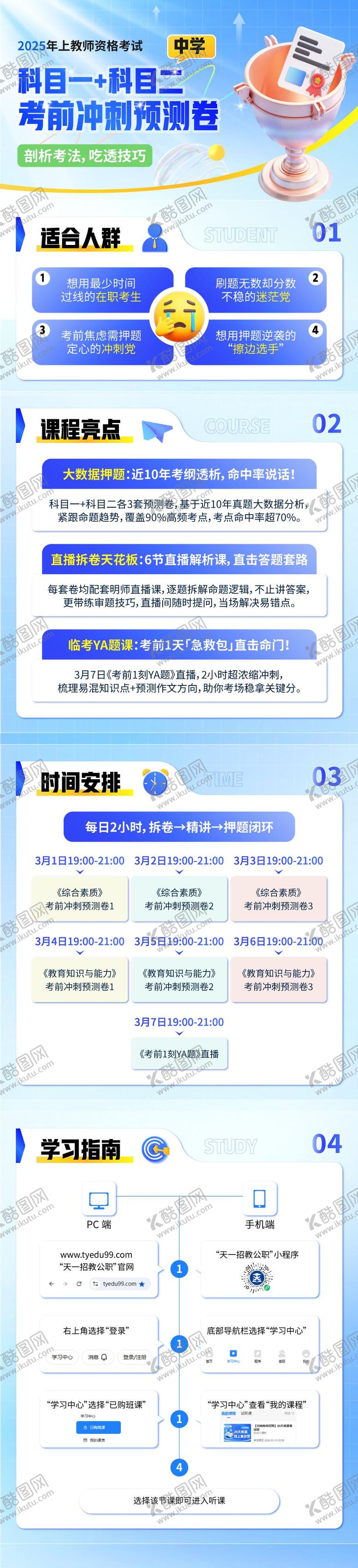 编号：34039710131550405090【酷图网】源文件下载-教育考试冲刺详情页专题页