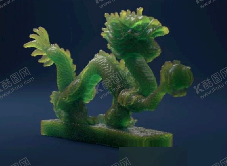 编号：22933110261144352712【酷图网】源文件下载-C4D模型玉龙摆件工艺品