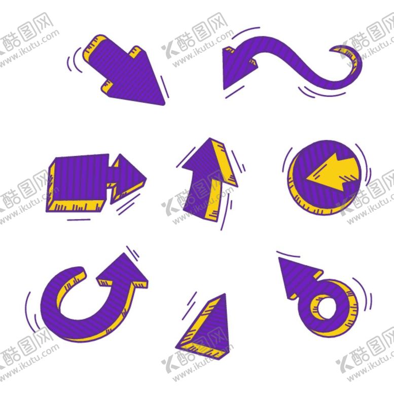 编号：10023512040610122550【酷图网】源文件下载-手绘方向标志