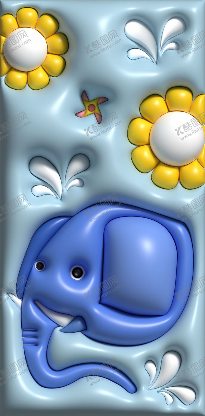 编号：70809401171125288803【酷图网】源文件下载-大象原创膨胀风卡通动物插画手机