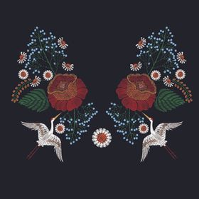 花朵儿 插画         