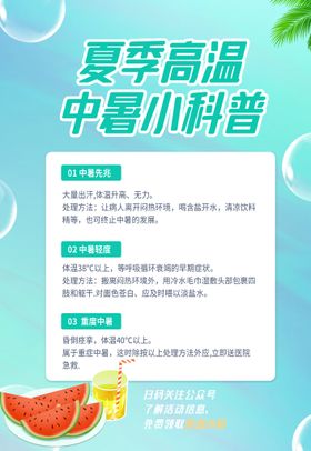 简约创意夏季高温地产海报