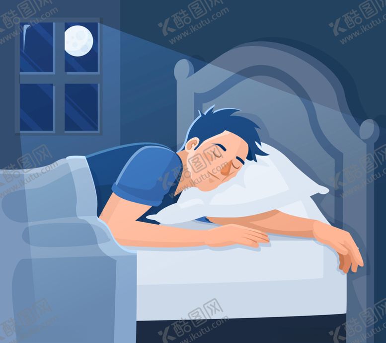 编号：42519209141915224107【酷图网】源文件下载-创意夜晚睡眠男子