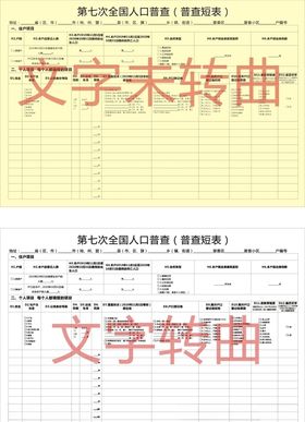 人口普查短表