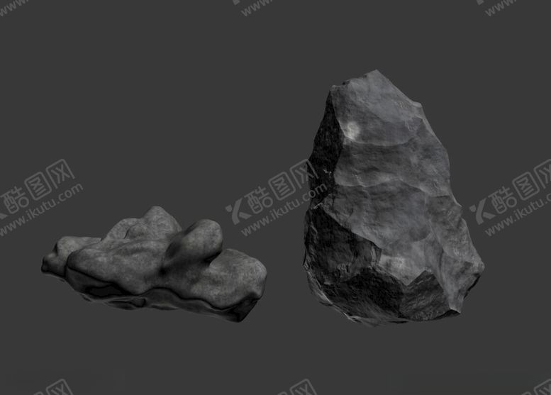 编号：53373410131019512521【酷图网】源文件下载-石头3d模型