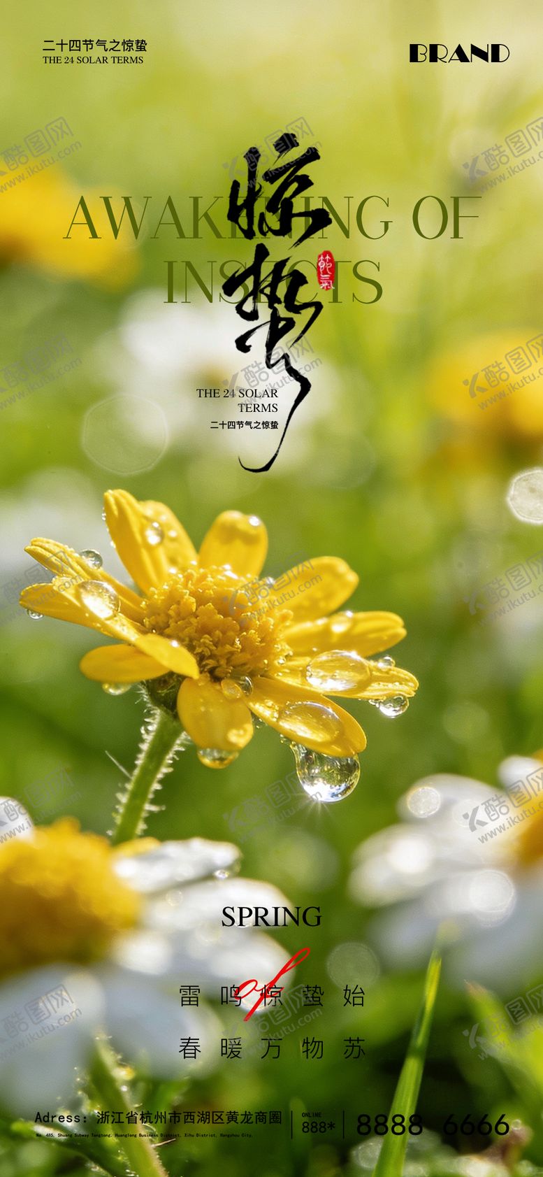 编号：53674703040210136252【酷图网】源文件下载-惊蛰节气海报