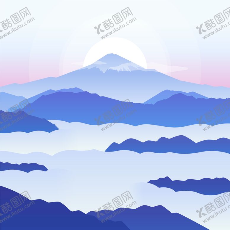 编号：18590410161810432321【酷图网】源文件下载- 矢量山峦背景 