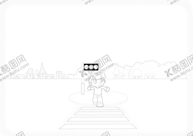 编号：66914509261942554125【酷图网】源文件下载-小学生手抄报黑白线稿标