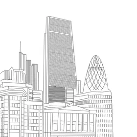 线稿图城市