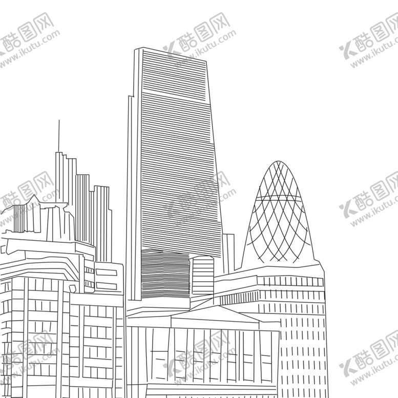 编号：97597109302357095080【酷图网】源文件下载-线稿图城市