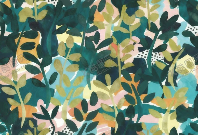 编号：70616204250821076845【酷图网】源文件下载-清新植物花卉图案背景