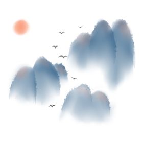 山水抽象意境线条背景