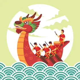 端午节海报元素龙舟