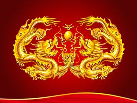 双龙戏珠素材
