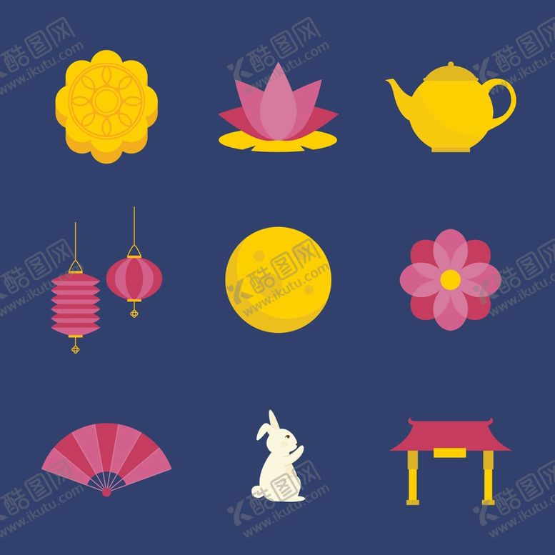 编号：31254709301810240127【酷图网】源文件下载-中秋节图标  