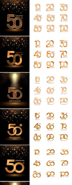 周年庆纪念日数字设计
