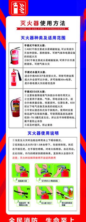 灭火器使用方法灭火器使用说明