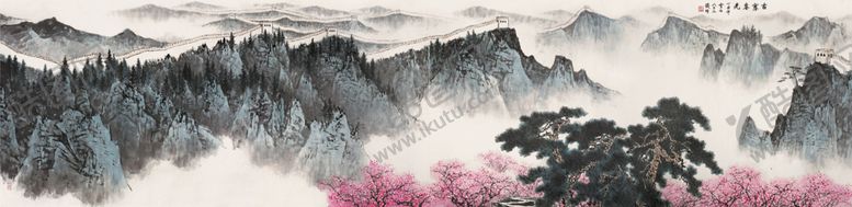 编号：63020201270502497919【酷图网】源文件下载-白雪石国画古塞春光